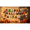 DIY Diamond Painting Halloween Banner Kit, 26 PCS "Happy Halloween" Glitter Letter Flags with Characters, Handmade Sparkling Bunting Garland for Home Party Wall Decoration