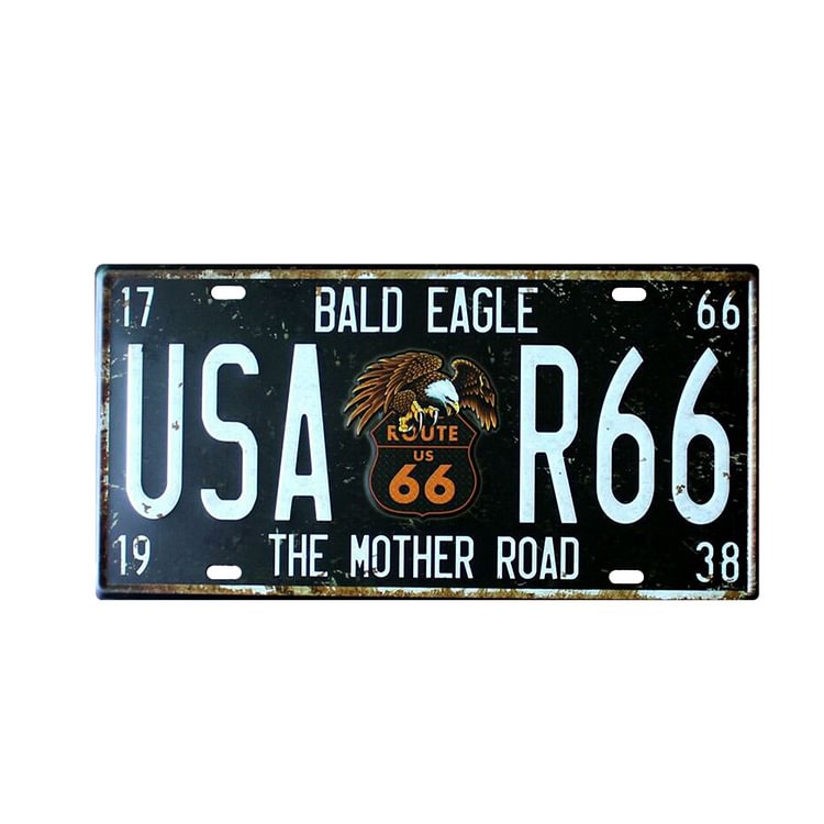 66 Highway - Car Plate License Tin Signs/Wooden Signs - 5.9x11.8in