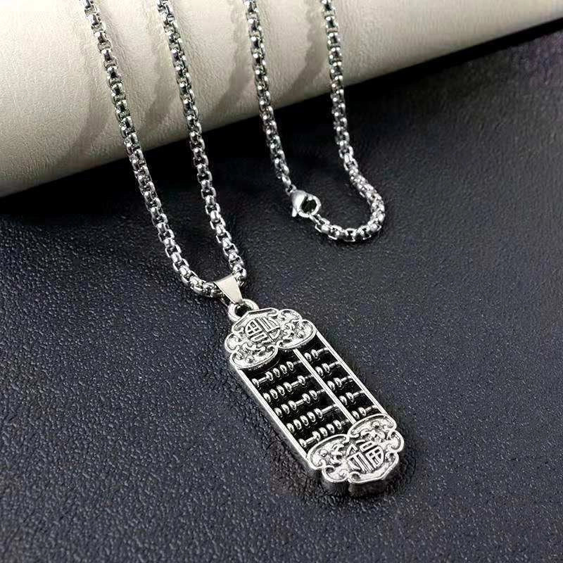 Hip-Hop Vintage Style Animal Letter Alloy Titanium Steel Plating Men’s Pendant Necklace Men Pendant Necklaces