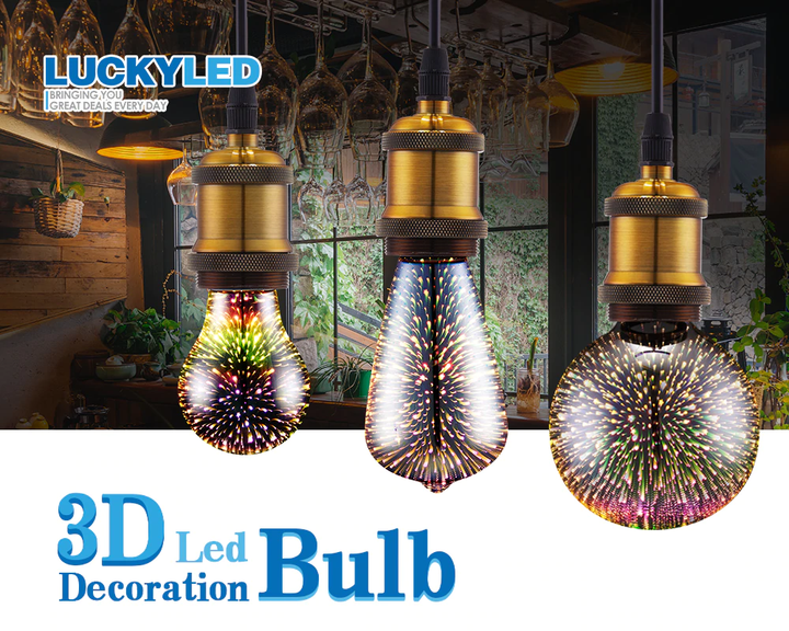 Rated In 2021- 3D FIREWORK LED LIGHT NIGHT LAMP