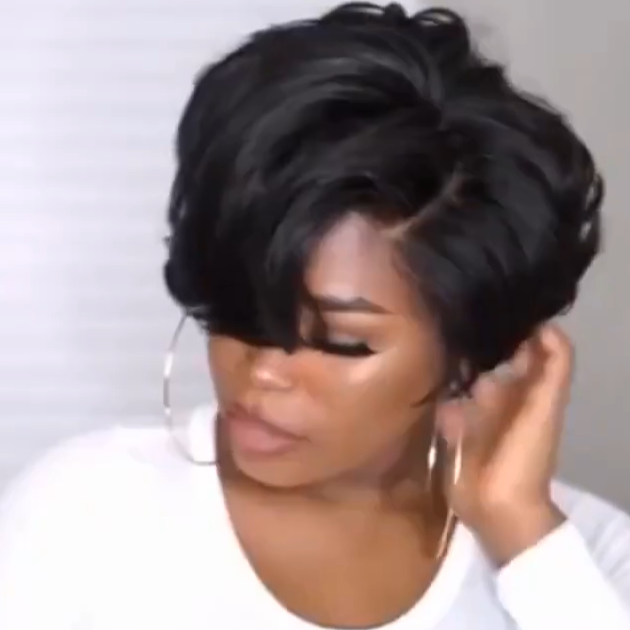 🔥Hot| New 4*4 Lace Closure Glueless Cut Short Body Wavy Wig Pre Plucked with Baby Hair ELCNEPAL