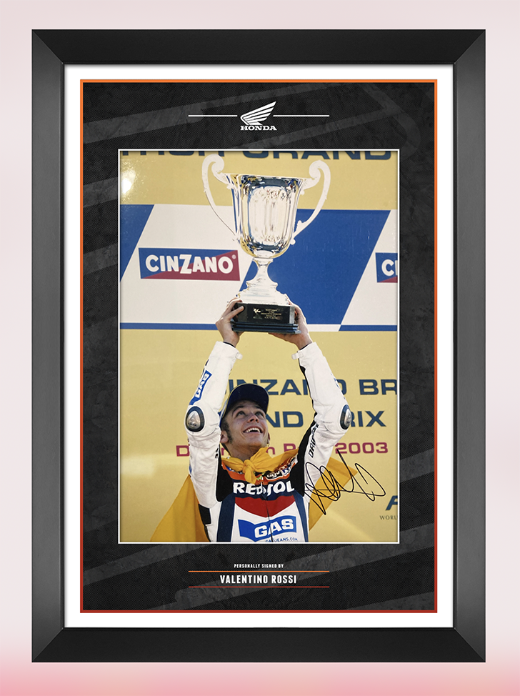 Valentino Rossi Signed & Framed 16X12 Photo Poster painting Genuine Autograph HONDA AFTAL COA