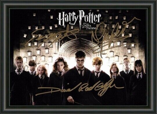 Harry Potter and the Order of the Phoenix - CAST SIGNED - A4 Photo Poster painting POSTER