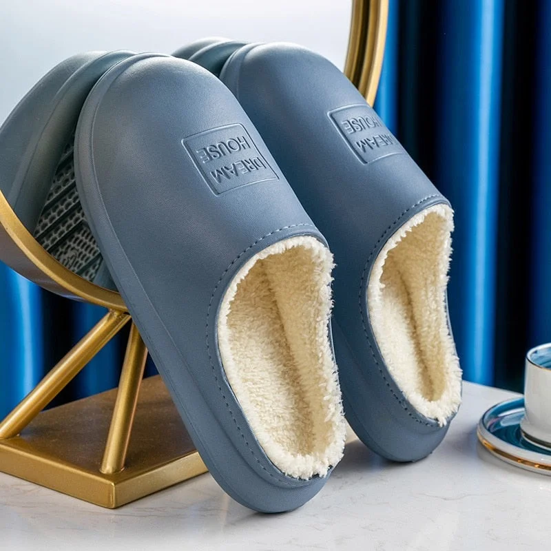 Women Slippers 2021 Waterproof Non-Slip Warm Flats Plush Home Shoes Women's Autumn Shoes Comfor Slip-On Indoor Women's Shoes