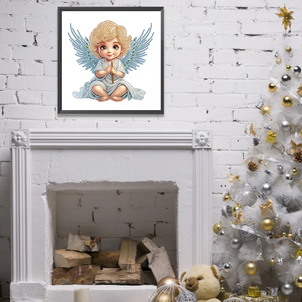 Diamond Painting - Partial Special Shaped Drill - Angel Baby(Canvas|30*30cm)