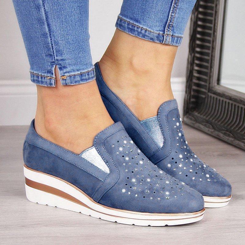 Women Shining Casual Slip-on Sneaker Shoes | 168DEAL