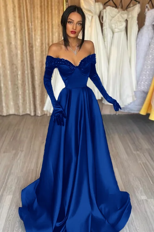 Daisda Black Sweetheart Evening Dress A Line With Appliques