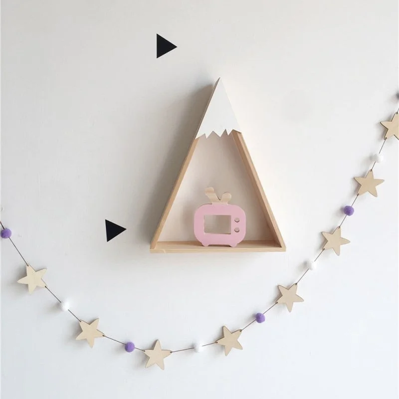 Nordic Wooden Star Garlands String For Kids Room Decoration Hanging Wall Ornaments Girls Gifts Nursery Decor Banners Photo Props