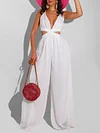 Chiffon Empire Wide Leg Jumpsuits