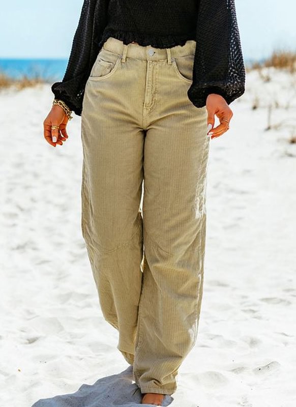 Comfortable and airy corduroy outdoor women's bottoms