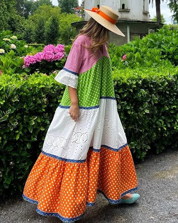 Colorful loose-fitting dress
