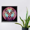>SALE<5D DIY Full Round Drill Diamond Painting Stained Glass Deer Kit Decor 30x30cm