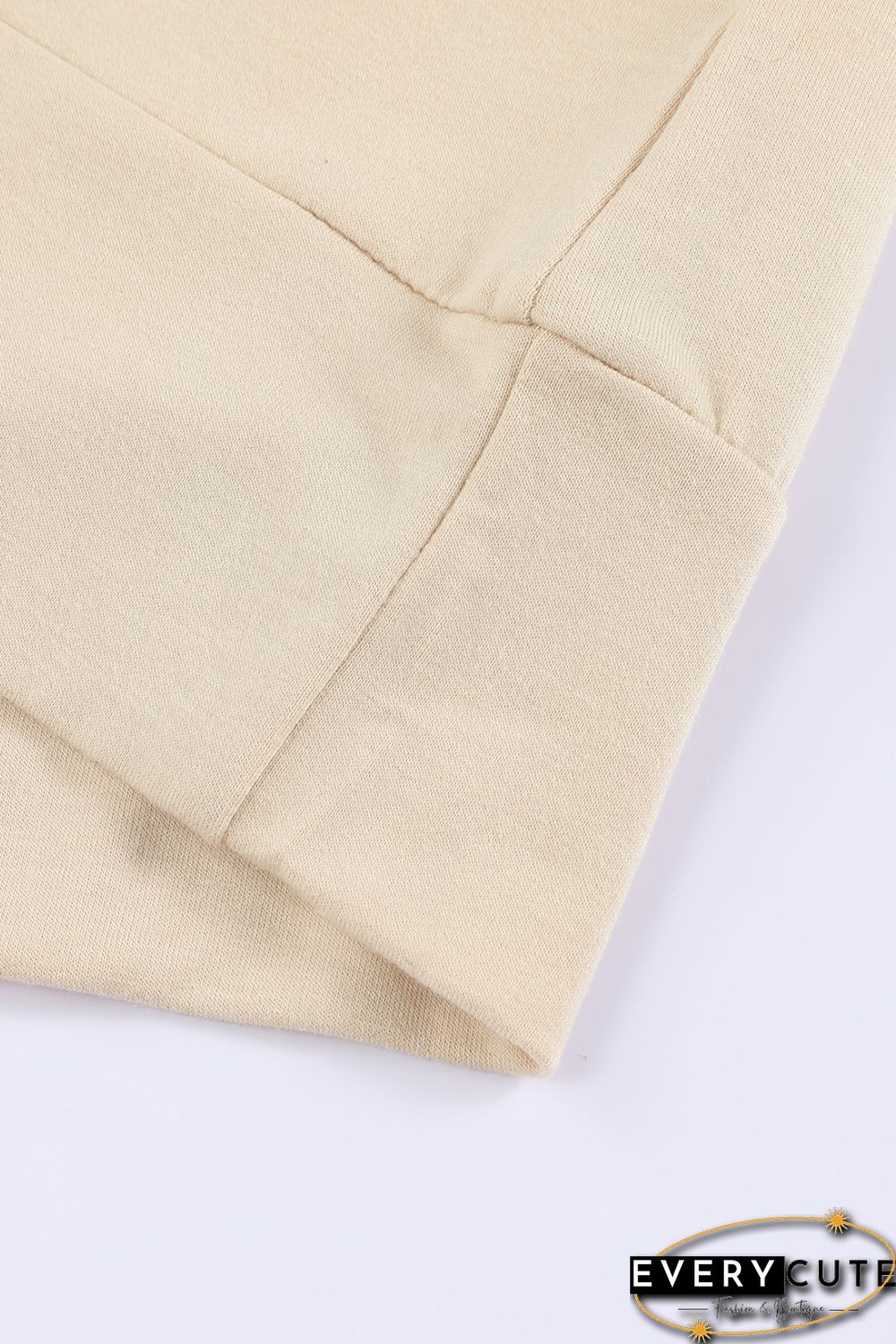 Khaki Color Block Pullover 2pcs Loungewear Set