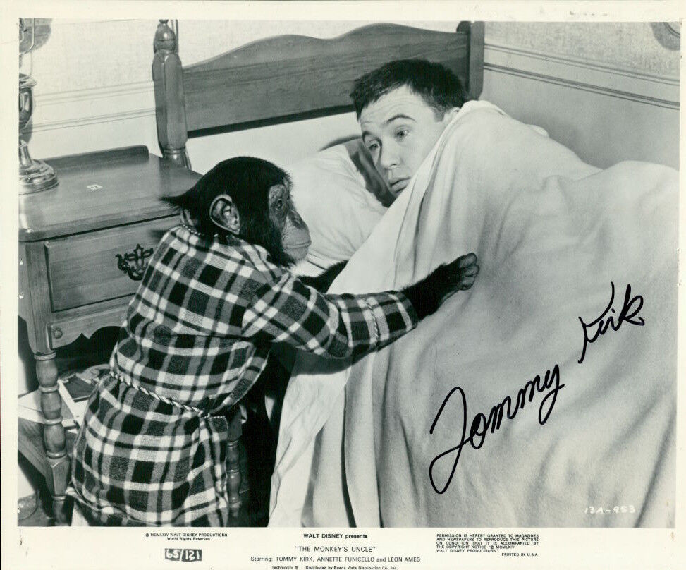 Tommy Kirk signed 8X10 Photo Poster painting Disney The Monkey's Uncle