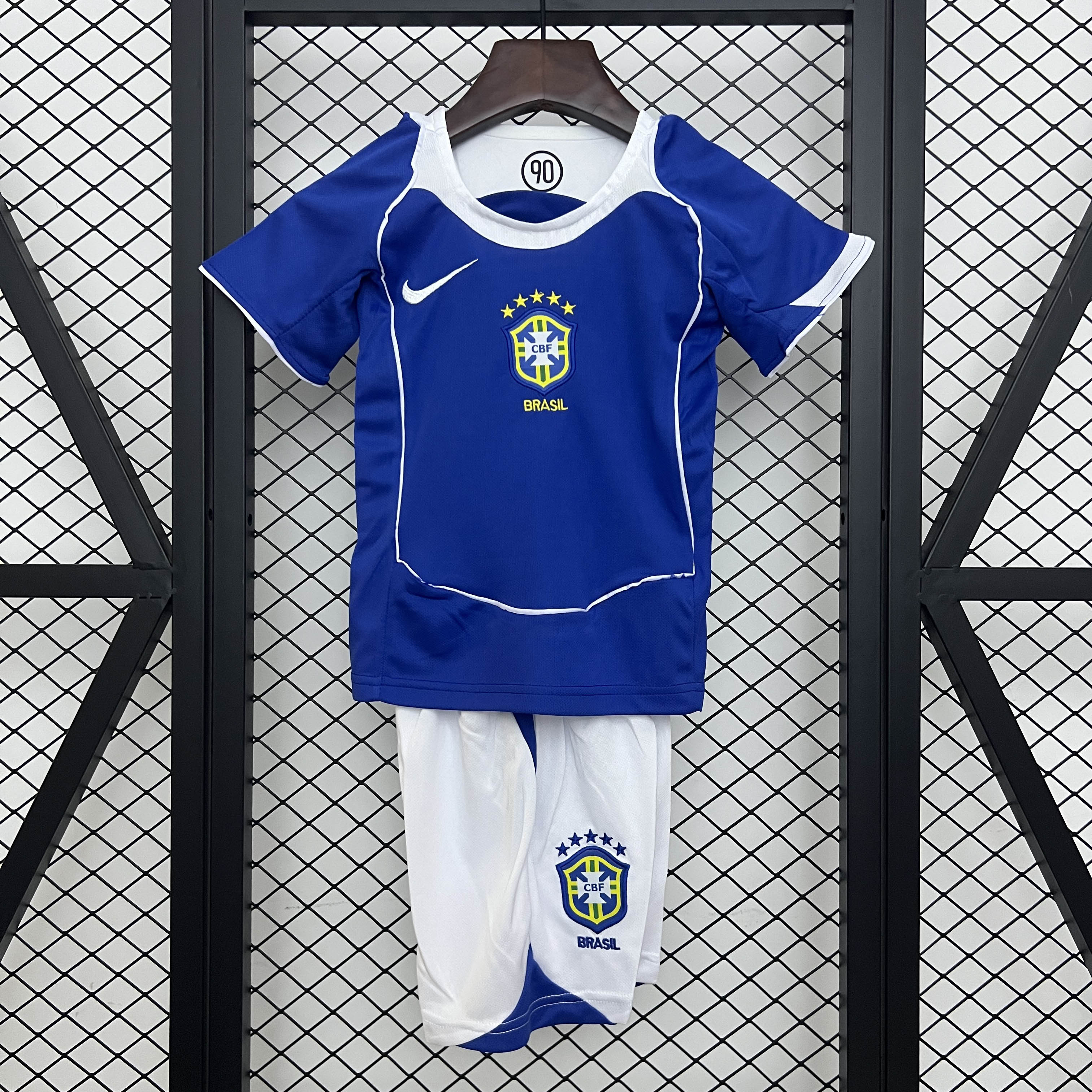 Maillot R&eacute;tro Br&eacute;sil Ext&eacute;rieur 2004/05 - Enfant- Maxi Kits