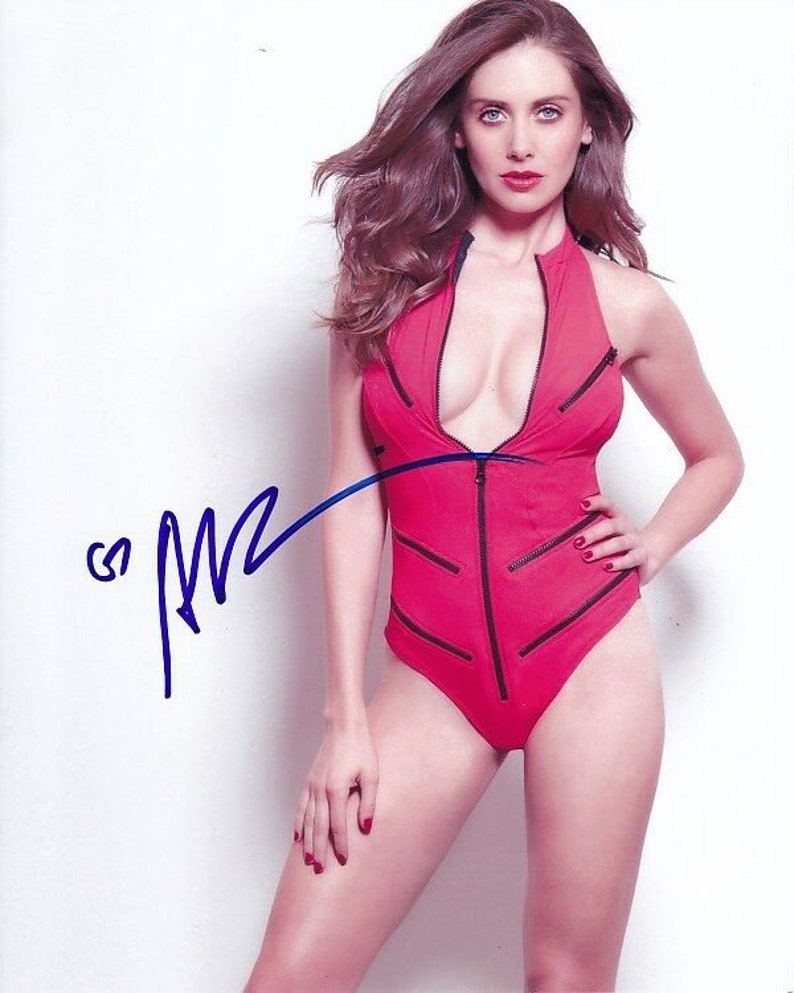 Alison brie signed autographed sexy swimsuit 8x10 Photo Poster painting