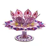 Diamond Art Mandala Lotus Rotating Candle Holder Home Decor