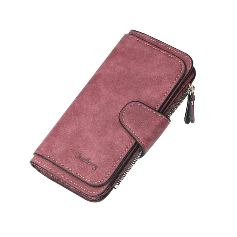 Women Leather Clutch Bag Luxury Zipper Pocket Hasp Wallet