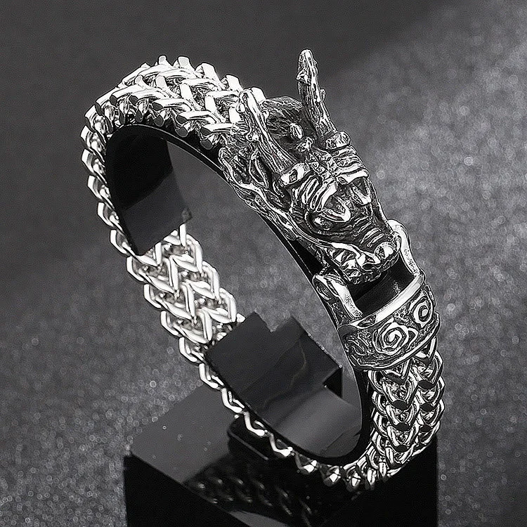 Coutureaura Norse Dragon Mesh Chain Bracelet