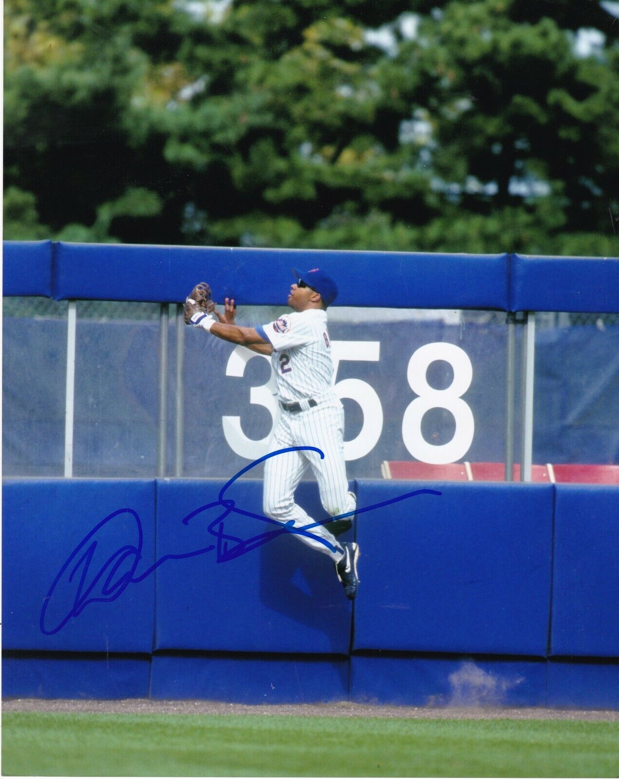 DAMON BUFORD NEW YORK METS ACTION SIGNED 8x10