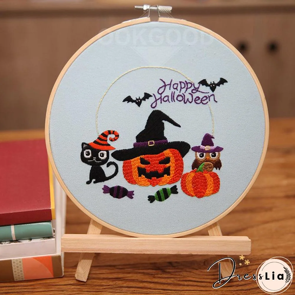 Halloween DIY Embroidery Kit For Home Decor Gift