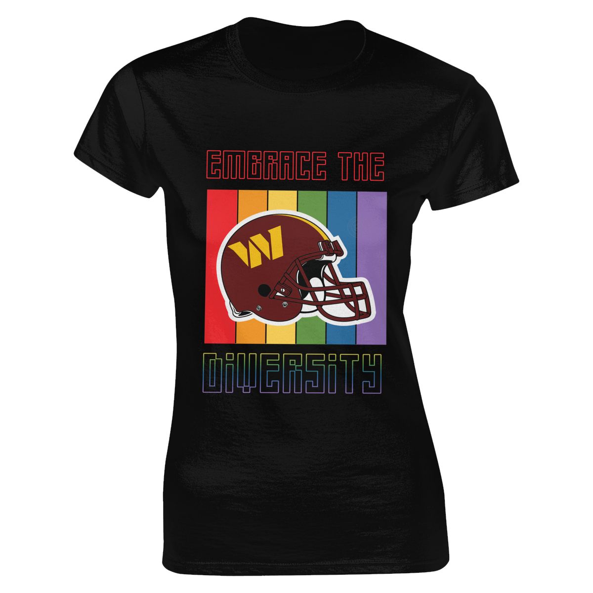 Washington Commanders Embrace The Diversity Women's Short-Sleeve Cotton Tee