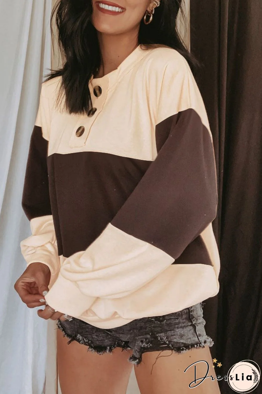 Fashion Casual Solid Split Joint O Neck T-Shirts