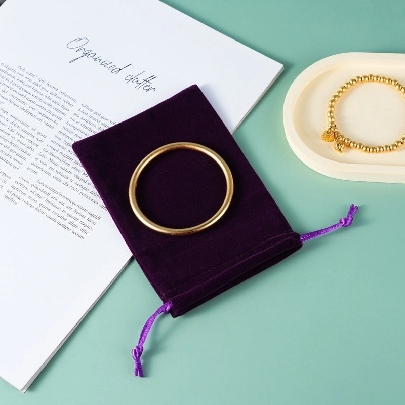 Minimalist Classic Style Solid Color Flannel Jewelry Packaging Bags