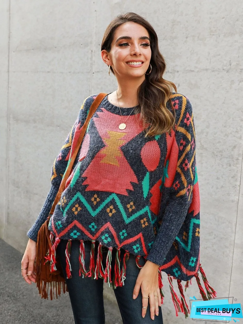 Shift Long Sleeve Tribal Boho Sweater