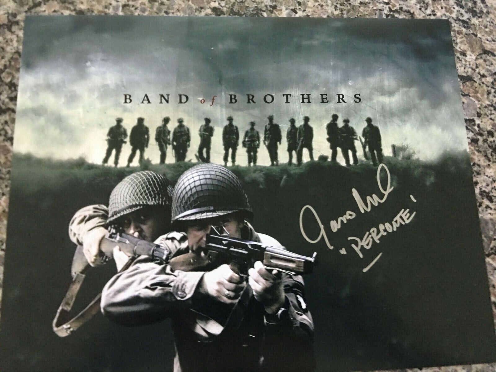 JAMES MADIO FRANK PERCONTE BAND OF BROTHERS RARE BAND OF BROTHERS SIGNED Photo Poster painting