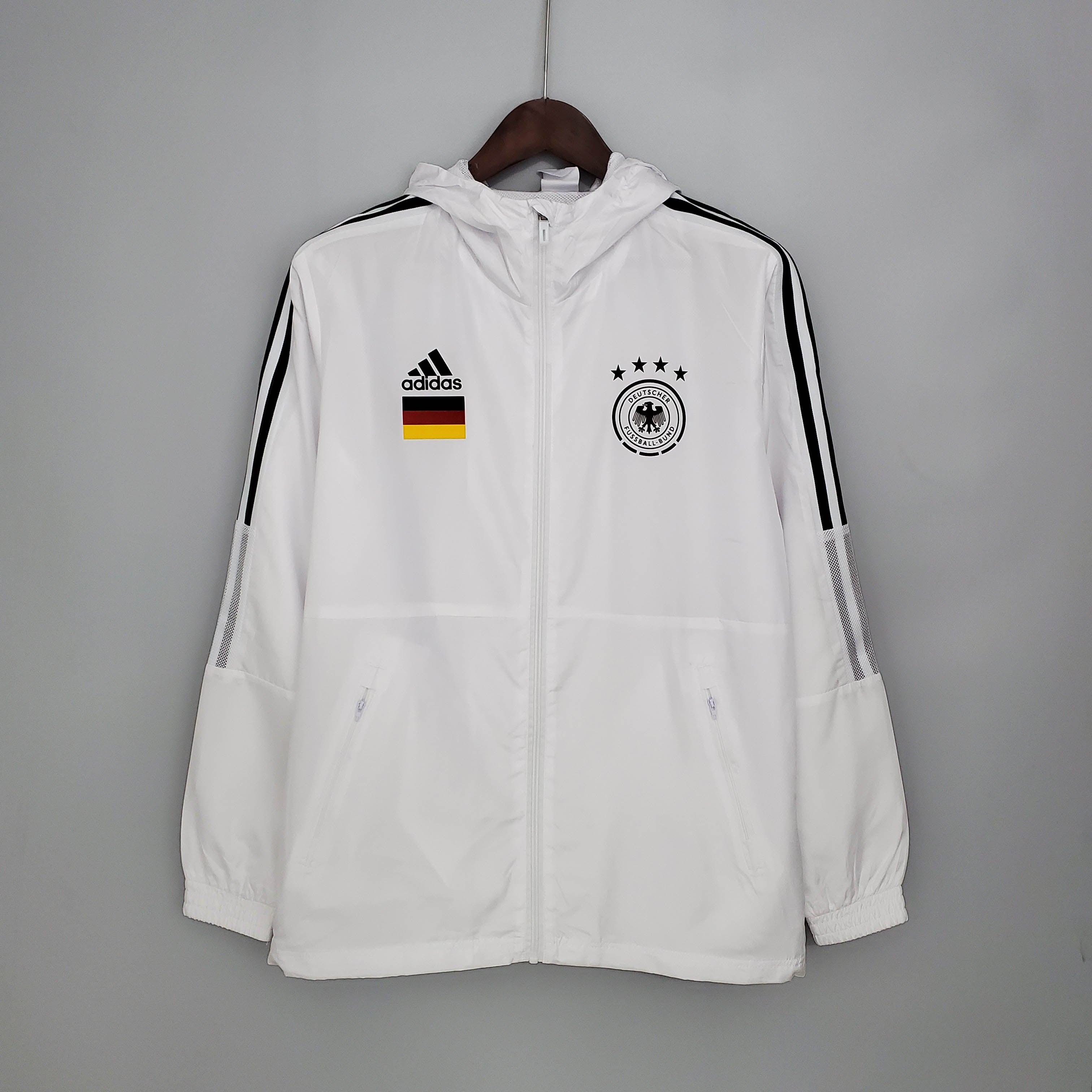 2021 Windbreaker Soccer Jersey Germany White mysite