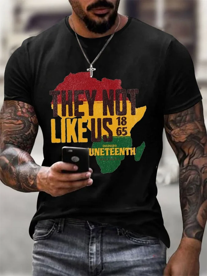 Men'S Juneteenth Print T-Shirt 