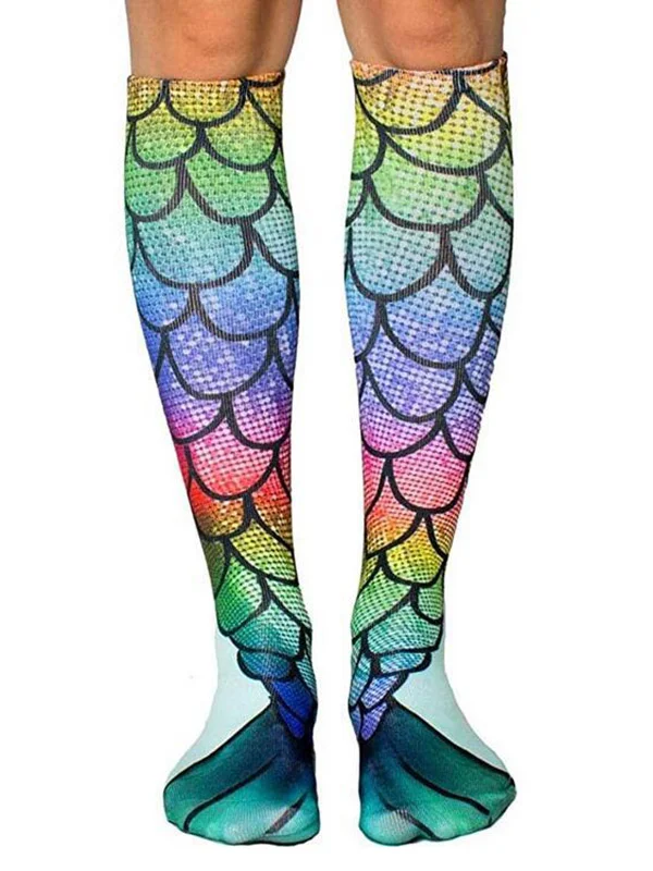 3D Printed Mermaid Long Socks