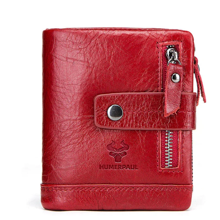 Leather Horse Zipper Purse