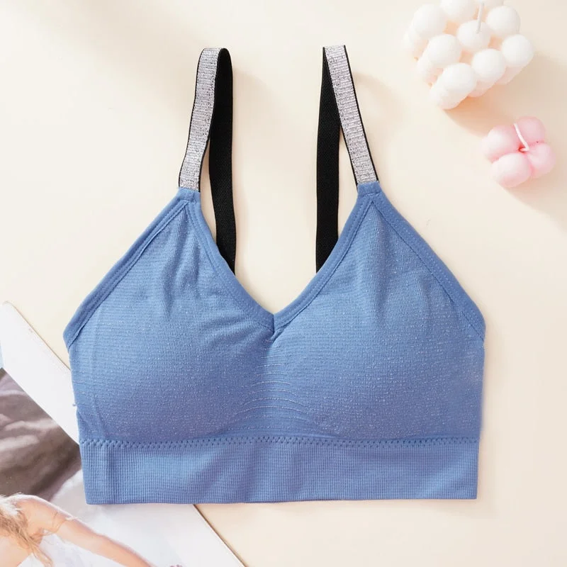 Fashion Camis Bright Silk Push Up Sexy Bralette Women's Camis Padded Tanks Clothing for Women Crop Tops Short Vest