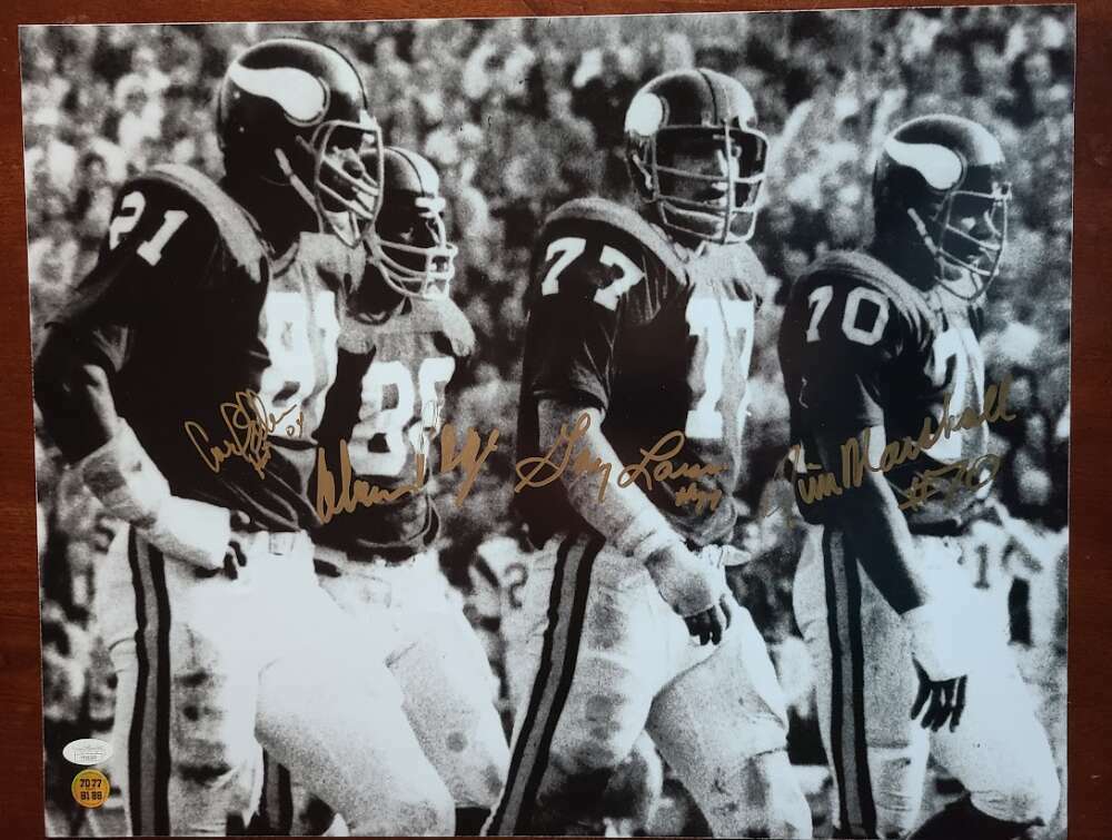 Alan Page Carl Eller Jim Marshall Gary Larsen JSA Signed 16x20 Photo Poster painting Vikings