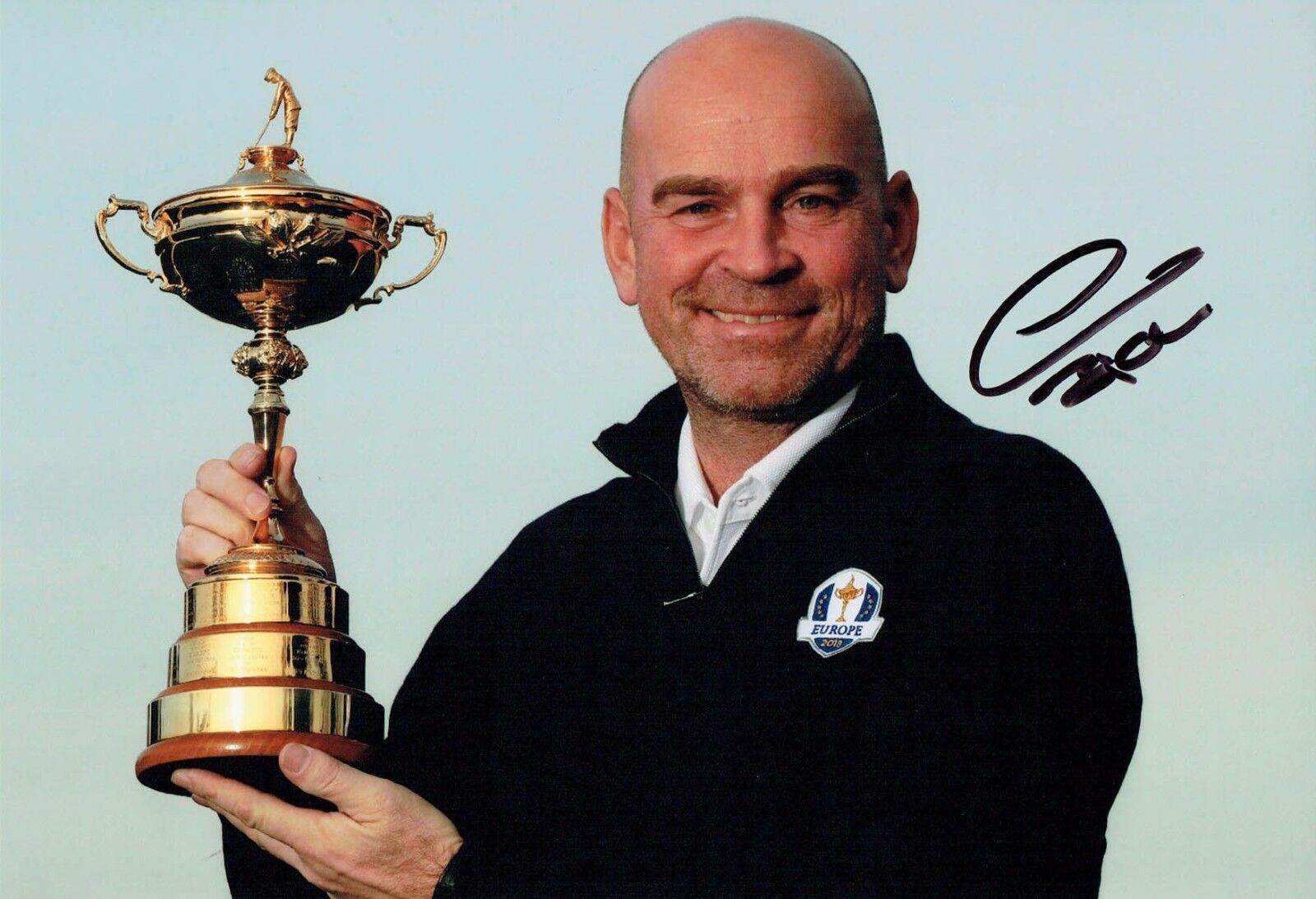 Thomas BJORN 2018 Golf Ryder Cup Captain Signed 12x8 Photo Poster painting C Autograph AFTAL COA