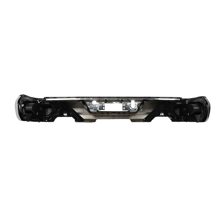SEBLAFF Chrome Rear Bumper Assembly with Park Assist Sensor Holes and Exhaust Replacement for 2019-2023 Silverado Sierra GM1103219 Pickup