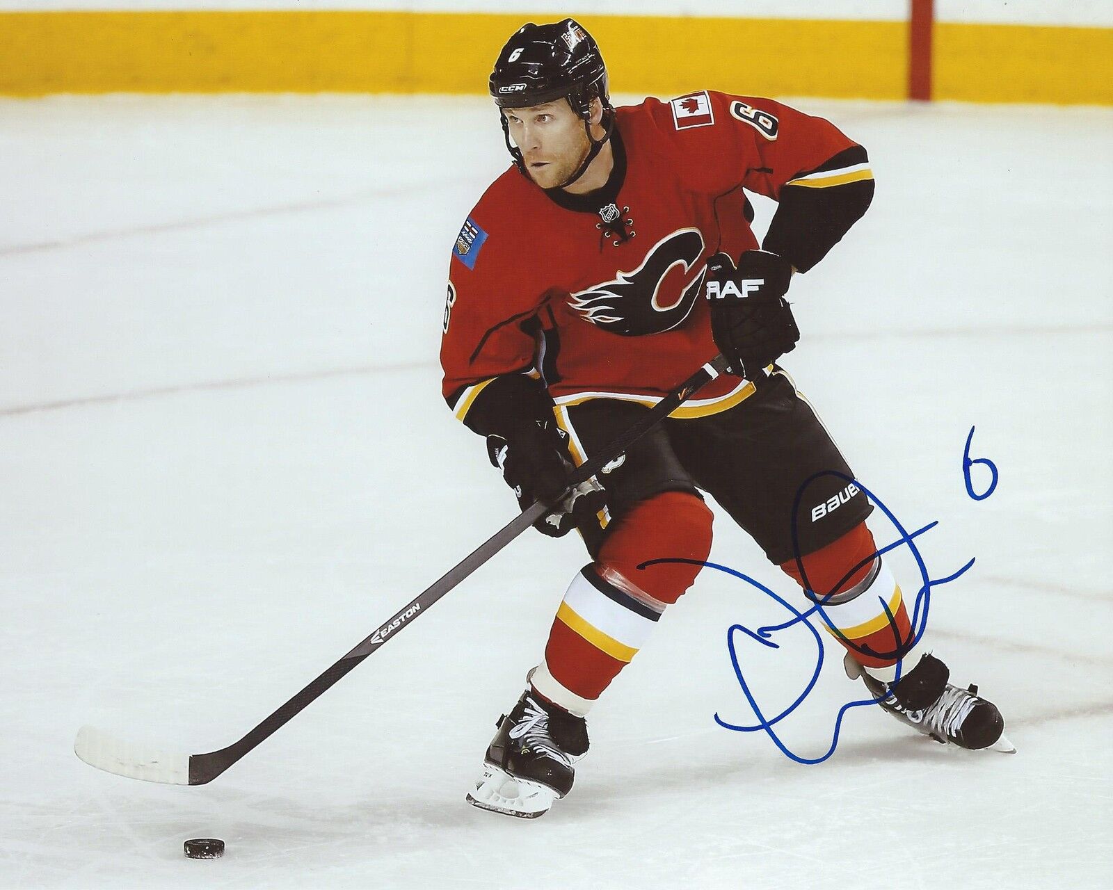 Dennis Wideman Signed 8x10 Photo Poster painting Calgary Flames Autographed COA