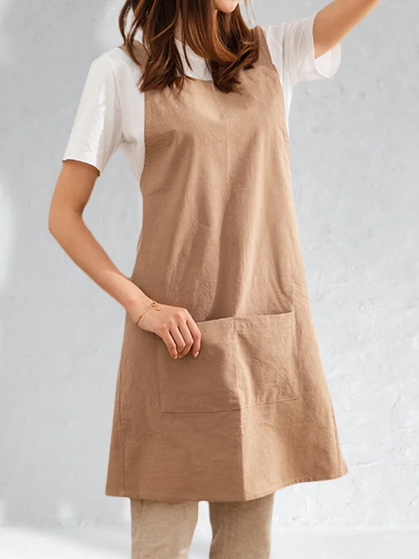 Patch Pocket Utility Cross Back Apron
