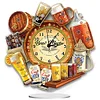 (US Local)5D DIY Special Shape Diamond Painting Desk Ornament Handmade Clock Kit(Beer Time)