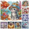 (Multi-Style)Cat Fish Owl-Partial Special Shaped Diamond Painting 30*30CM