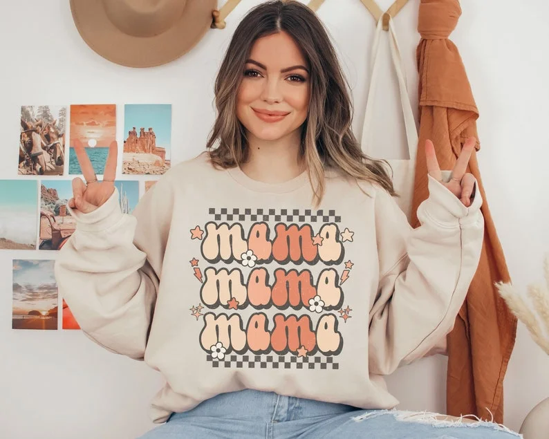 Floral Mama Sweatshirt, mama floral Sweatshirt, MomSweatshirt, gift for Mother's Day, Mom Life Sweatshirt, Shirt for Mother's Day Sweatshirt