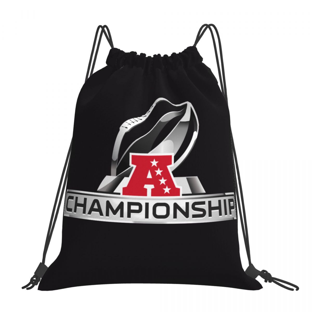 AFC Championship NFL Waterproof Adjustable Lightweight Gym Drawstring Bag