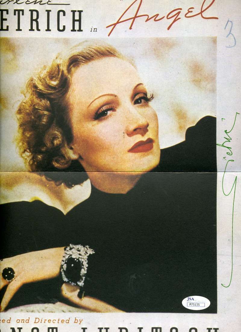 Marlene Dietrich Jsa Coa Hand Signed 11x13 Poster Photo Poster painting Authenticated Autograph