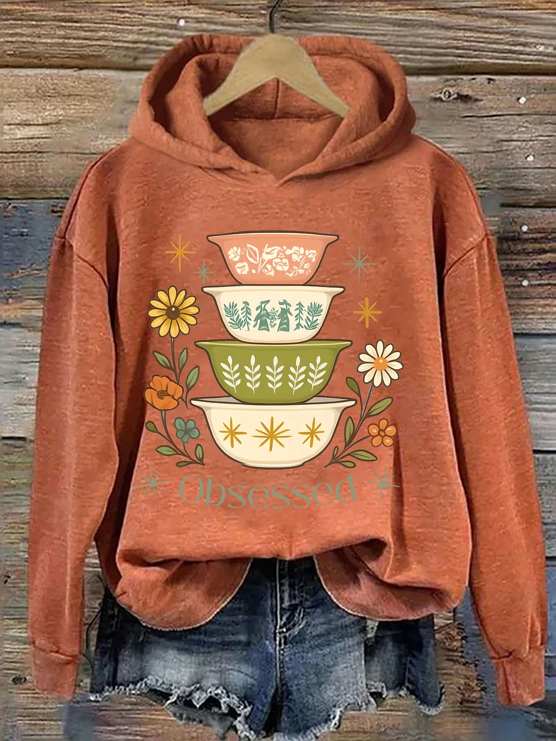 Butterprint Bowls Stacked Hoodie
