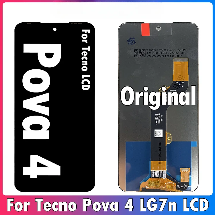 6.82" For Tecno Pova 4 LCD Display Touch Screen Digitizer Assembly Replacement For Tecno LG7N LCD Repair Parts