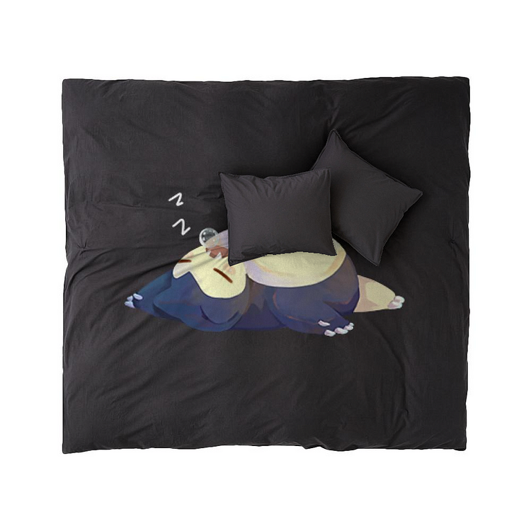 Sleeping Nose Bubbling Snorlax, Pokemon Duvet Cover Set