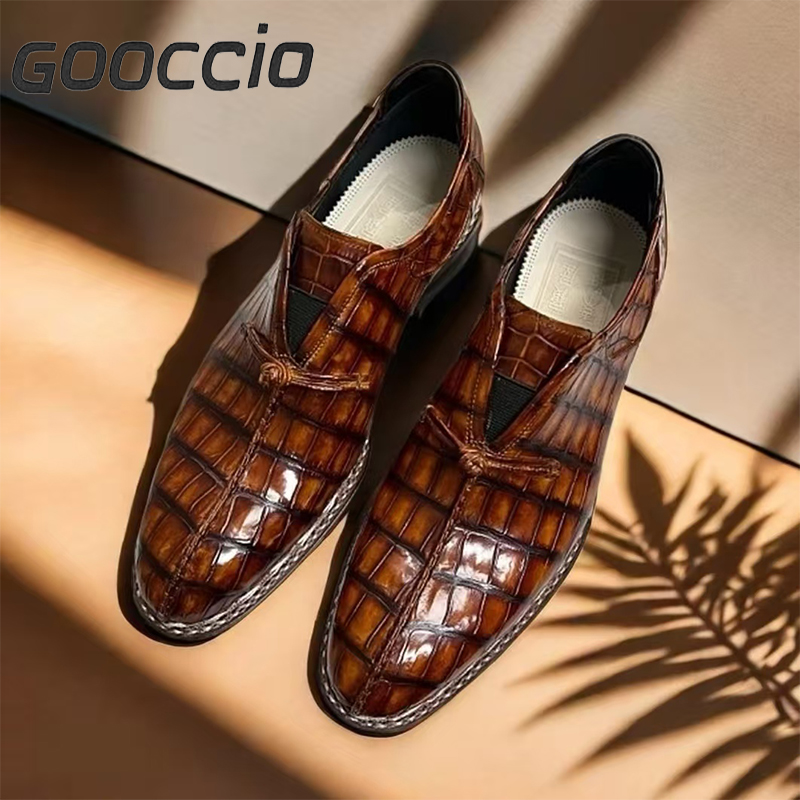TW181 Crocodile Leather Dress Shoes/Derby Shoes For Men GOOCCIO   
