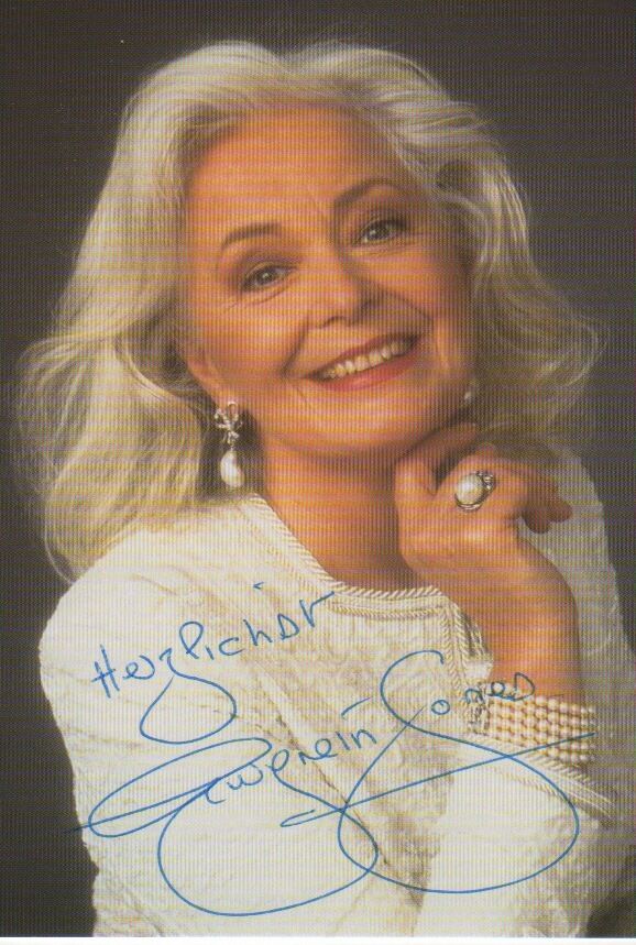 Gwyneth Jones Opera signed 4x6 inch postcard autograph